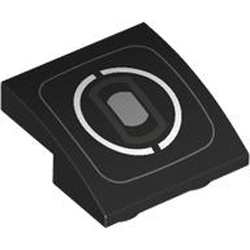 Brick 2x2x2/3 Inverted Bow Number 4 Black