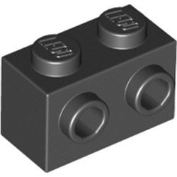 Brick 1x2 with 2 Knobs Black