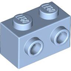 Brick 1x2 with 2 Knobs Light Royal Blue