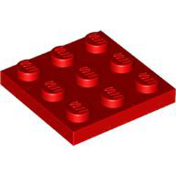 Plate 3x3 Bright Red