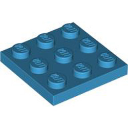 Plate 3x3 Dark Azur