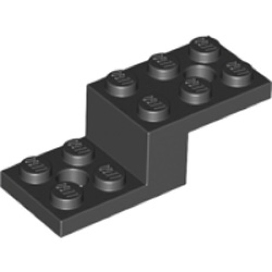 Stone 1x2x1 1/3 with 2 Plates 2x2 Black