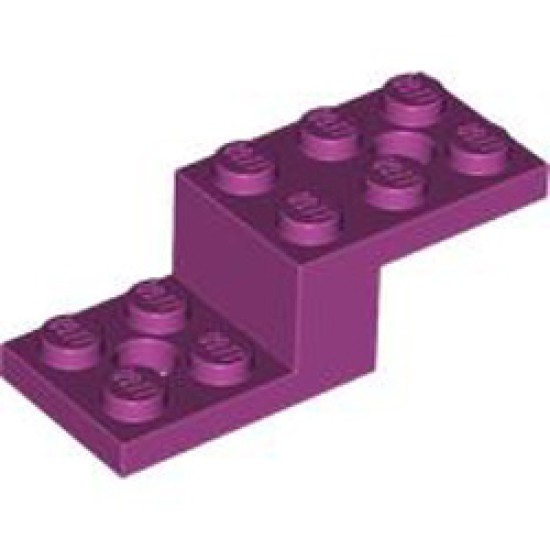 Stone 1x2x1 1/3 with 2 Plates 2x2 Bright Reddish Violet