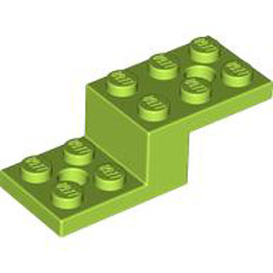 Stone 1x2x1 1/3 with 2 Plates 2x2 Bright Yellowish Green