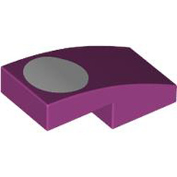 Plate with Bow 1x2x2/3 Number 45 Bright Reddish Violet
