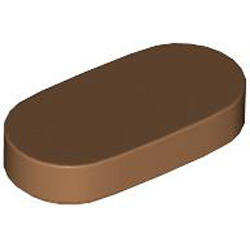 Tile 1x2 1/2 Circle Medium Nougat