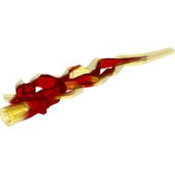 Flame 3x10x1 with Cross Hole Transparent Red