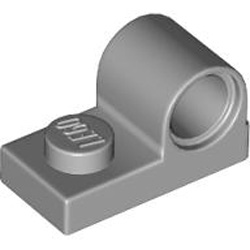 Plate 1x2 with Horizontal Hole Diameter 4.8 Medium Stone Grey