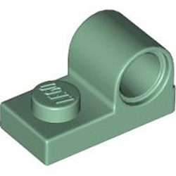 Plate 1x2 with Horizontal Hole Diameter 4.8 Sand Green
