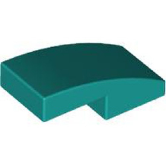 Plate with Bow 1x2x2/3 Bright Bluish Green