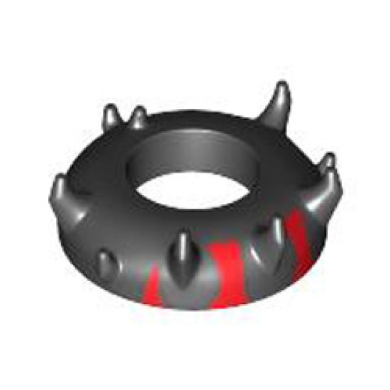 Spiked Head Element Decorated Number 2 Black