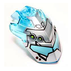 Visor 3x3x5 with Diameter 3.2 Connector Number 2 Transparent Light Blue