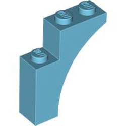 Brick with Bow 1x3x3 Medium Azur