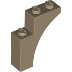Brick with Bow 1x3x3 Sand Yellow