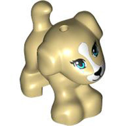 Dog with Hole Diameter 1.5 Decorated Number 1 Brick Yellow