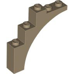 Brick with Bow 1x5x4 Sand Yellow