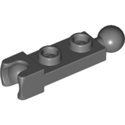 Plate 1x2 Ball Diameter 5.9 / Cup / Friction Dark Stone Grey