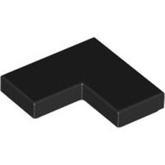 Flat Tile Corner 1x2x2 Black