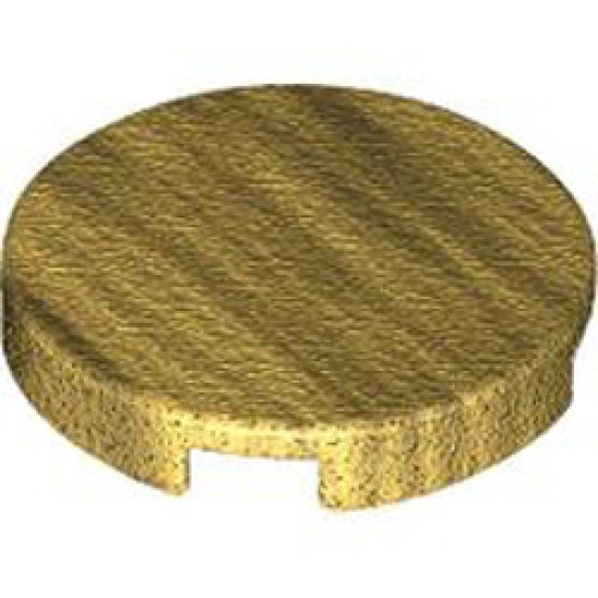 Flat Tile 2x2 Round Warm Gold