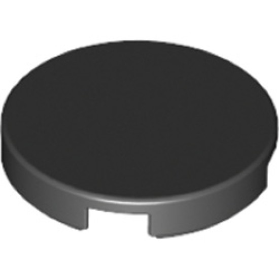 Flat Tile 2x2 Round Black