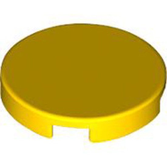 Flat Tile 2x2 Round Bright Yellow