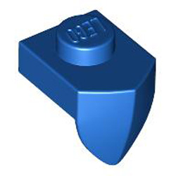 Plate 1x1 Modified with Tooth Vertical Bright Blue