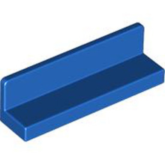 Wall Element 1x4x1 with Round Corners Bright Blue