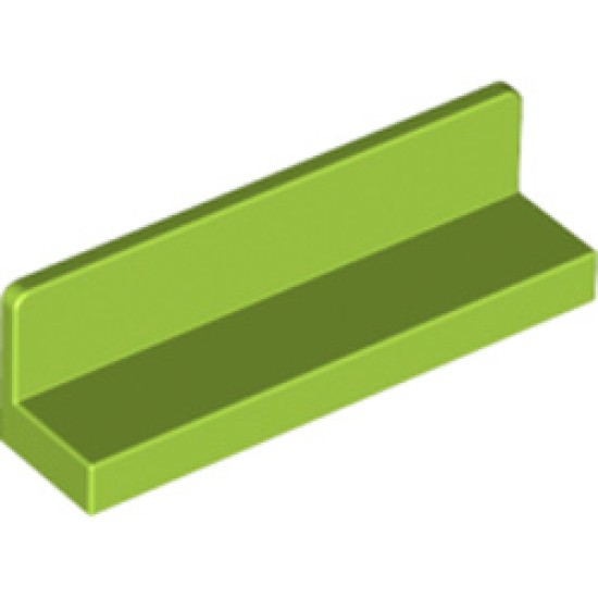 Wall Element 1x4x1 with Round Corners Bright Yellowish Green