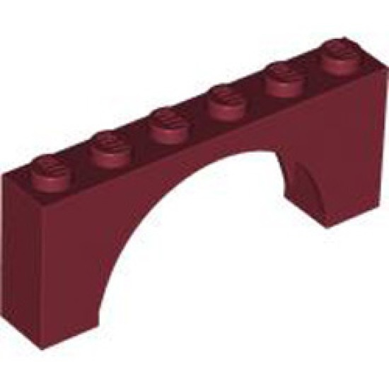 Brick with Inside Bow 1x6x2 Dark Red