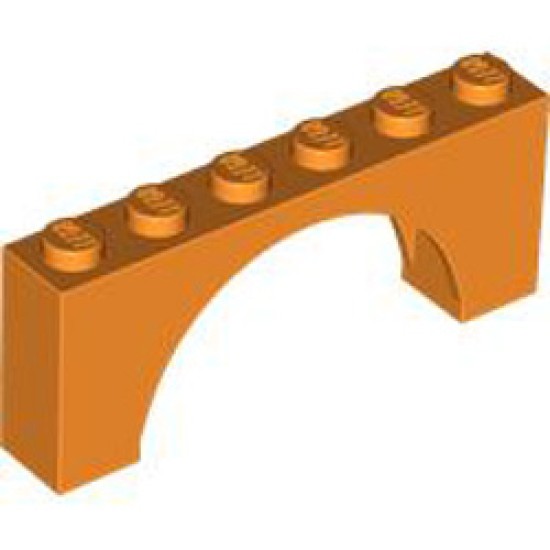 Brick with Inside Bow 1x6x2 Bright Orange