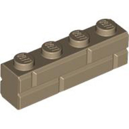 Profile Brick 1x4 Single Groove Sand Yellow