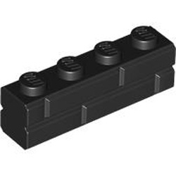 Profile Brick 1x4 Single Groove Black