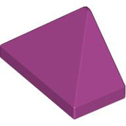 End Ridged Tile 1x2/45 Degree Bright Reddish Violet