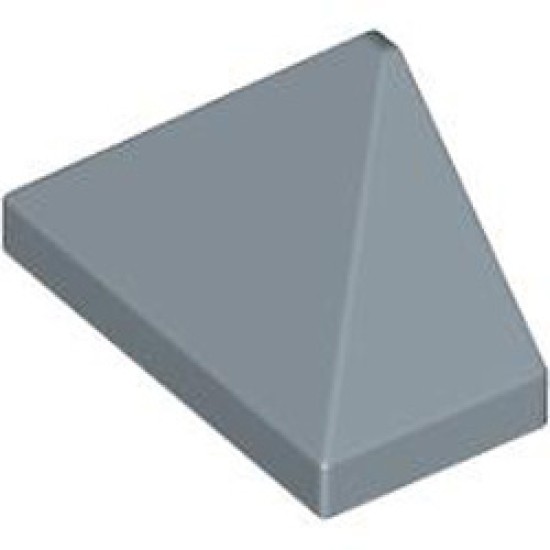 End Ridged Tile 1x2/45 Degree Sand Blue