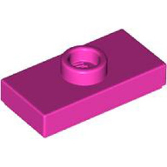 Plate 1x2 with 1 Knob Bright Purple