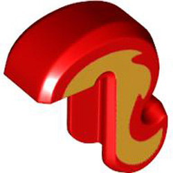 Designing Plate 1x2x2 Number 2 Bright Red