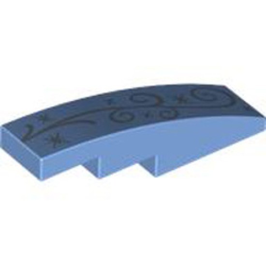 Brick with Bow 1x4 Decorated 1 Medium Blue