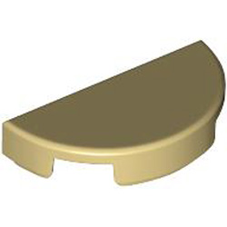 Tile 1x2 with 1/2 Circle Brick Yellow