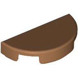 Tile 1x2 with 1/2 Circle Medium Nougat