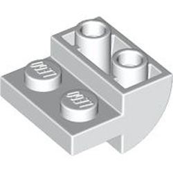 Brick 2x2x1 Inverted Bow with Cut Out White
