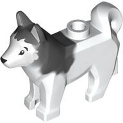 Animal Number 17 - Decorated Number 1 White