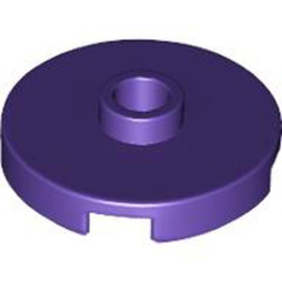 Plate Round with 1 Knob Medium Lilac