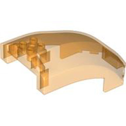 Bow Shell 6x10x4, 22.45 Degree Transparent Bright Orange