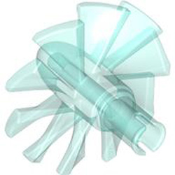 Rotor Blades Diameter 24 with Snap Transparent Light Blue