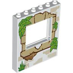 Wall 1x6x6 with Window Number 8 White