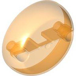 Design Element 7x7 Number 1 Transparent Bright Orange