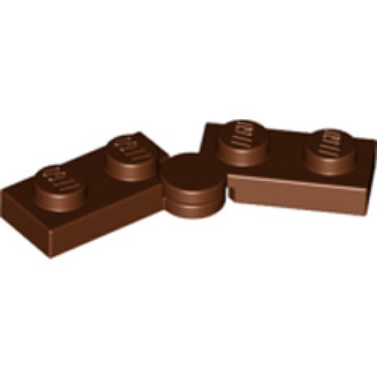 Hinge Plate 1x2 Reddish Brown