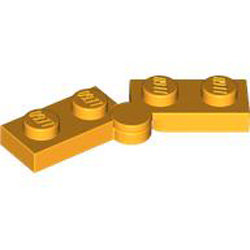 Hinge Plate 1x2 Flame Yellowish Orange