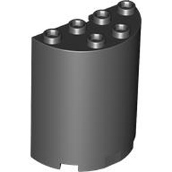 Wall Element Round 2x4x4 Black