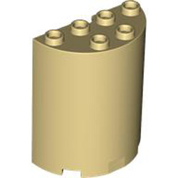 Wall Element Round 2x4x4 Brick Yellow